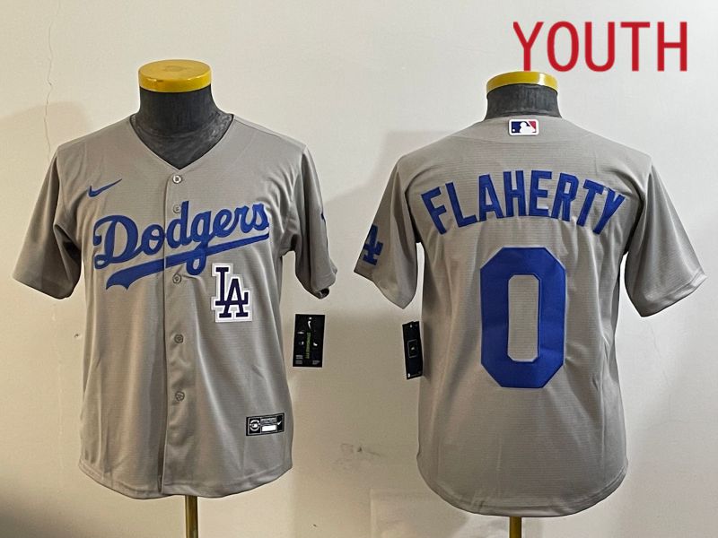 Youth New York Yankees #0 Flaherty grey 2024 Nike MLB Jersey 202411202